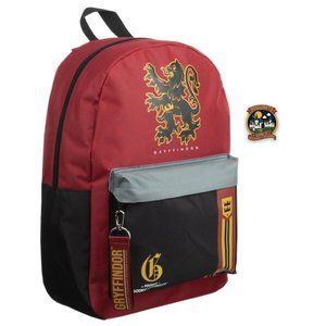 Harry Potter Gryffindor Backpack with Hogwarts Pin - Wizarding World Gifts